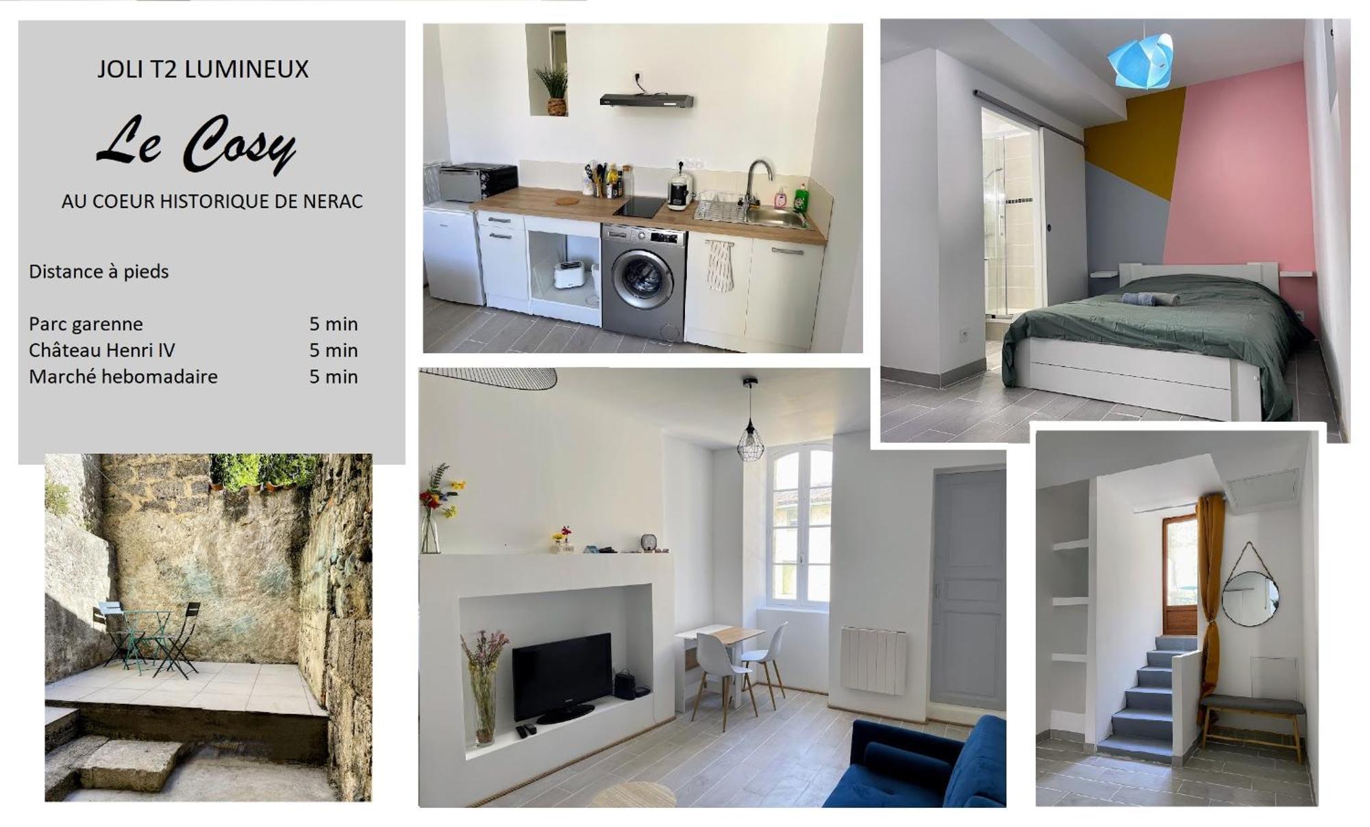 Le Cosy - T2 Avec Petite Cour Dans Centre Historique De Nerac Apartment Ngoại thất bức ảnh